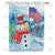 Patriotic Snowman Double Sided House Flag