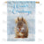 Winter Squirrel Double Sided House Flag