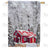 Winter At Red Cabin Double Sided House Flag