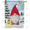 Walking In A Winter Gnomeland Double Sided House Flag