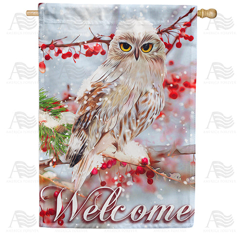 Snowy Owl Double Sided House Flag