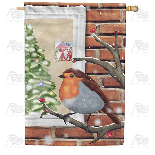 Christmas Perch Double Sided House Flag