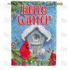 Hello Winter Double Sided House Flag