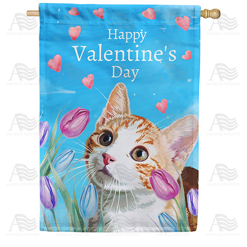 Valentine Calico Double Sided House Flag