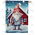 Gnome Winter Chalet Double Sided House Flag