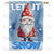 Snow Loving Gnome Double Sided House Flag