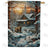 America Forever Winter Cabin Double Sided House Flag