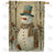 Snowman's Feathered Friends Double Sided House Flag