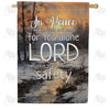 Psalms 4:8 Double Sided House Flag