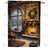 Winter Snow Lodge Double Sided House Flag