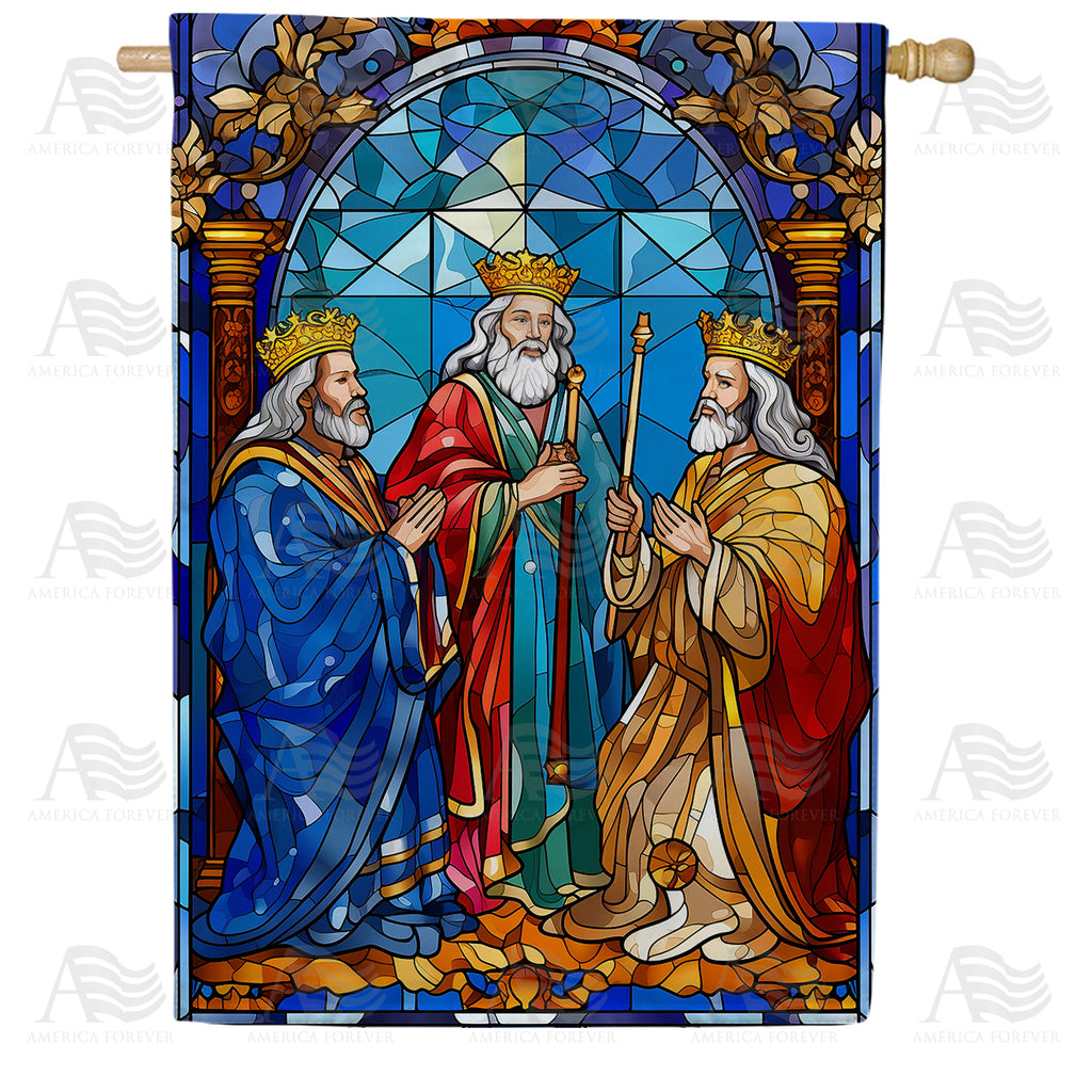 Stained Glass Royalty Double Sided House Flag