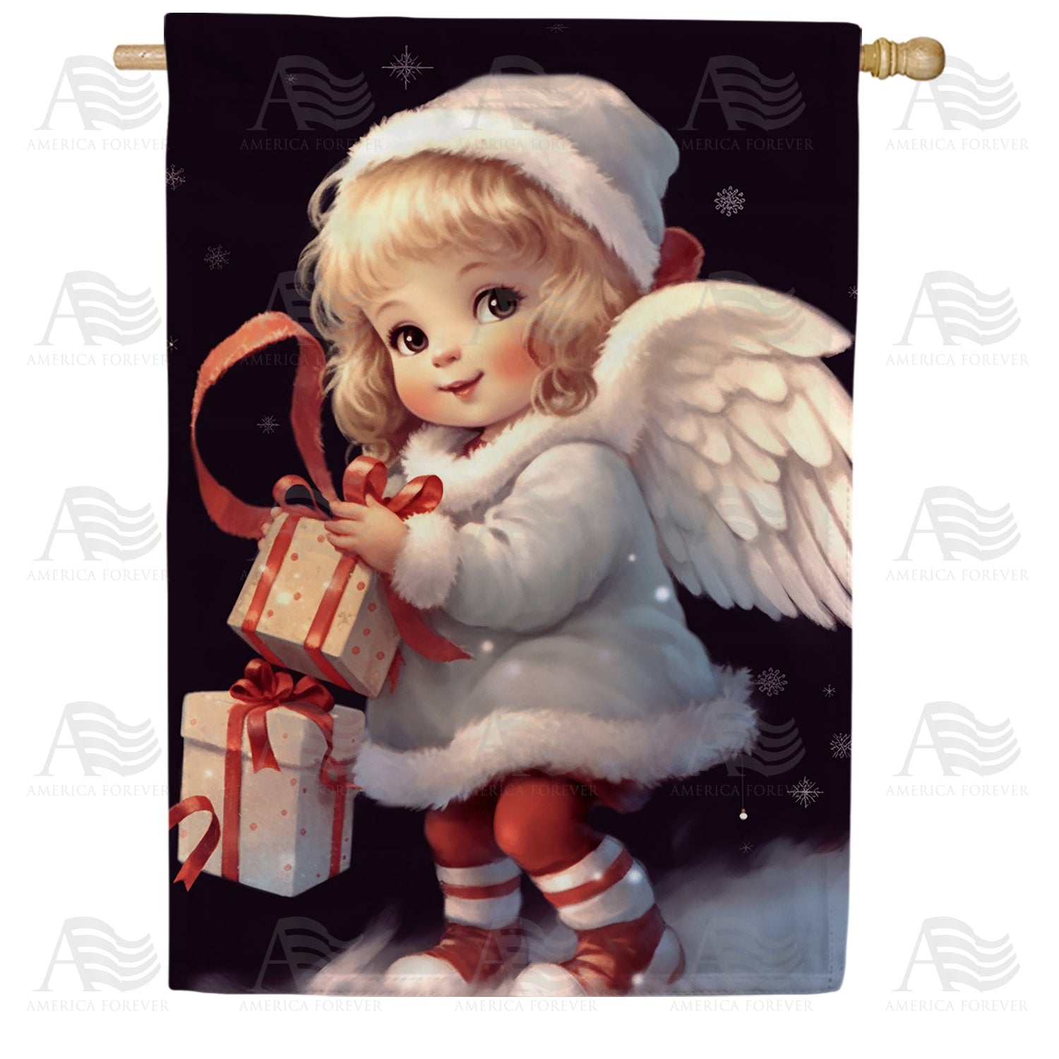 Little Miss Angelica Double Sided House Flag