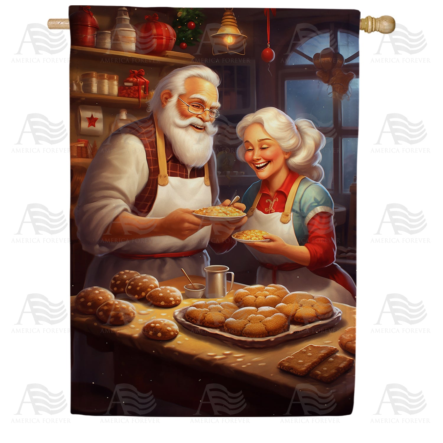 The Claus Kitchen Double Sided House Flag