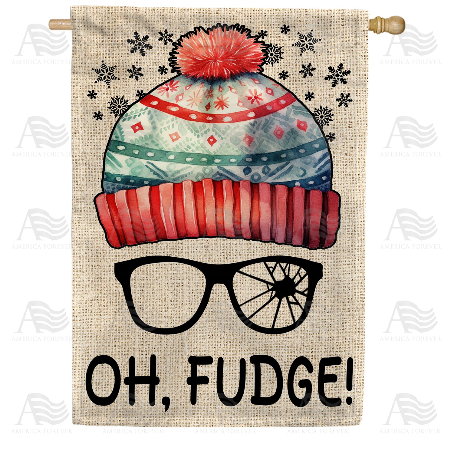 Oh, Fudge! Double Sided House Flag