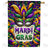 Mardi Gras Festivities Double Sided House Flag