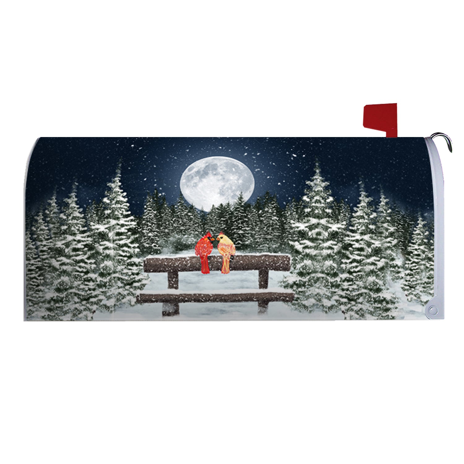 Winter Moon Mailbox Cover
