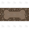 Brown Bone Pet Feeding Mat