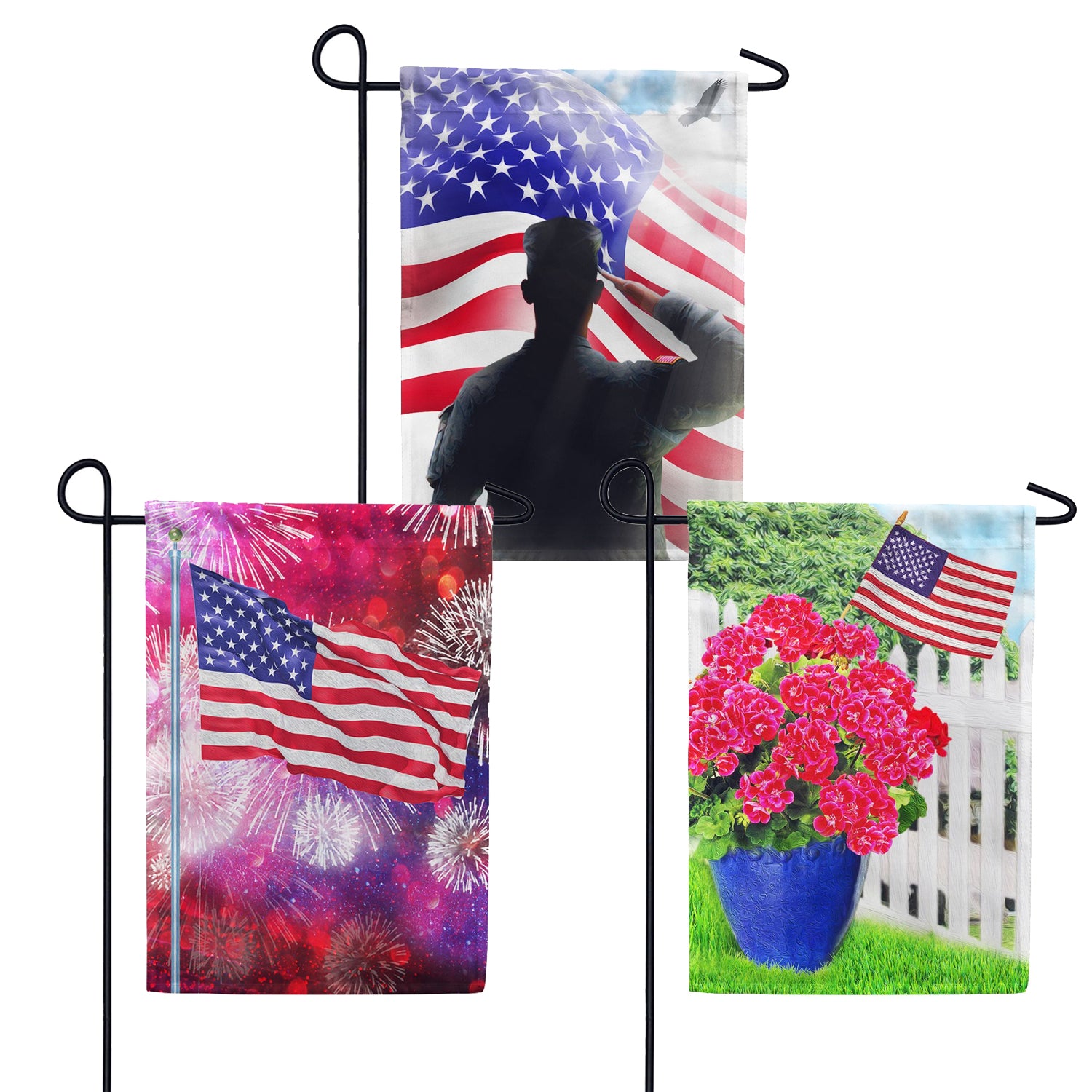 Build Your Own Patriotic Garden Flags Bundle (Buy 3 Flags for just $22.99)