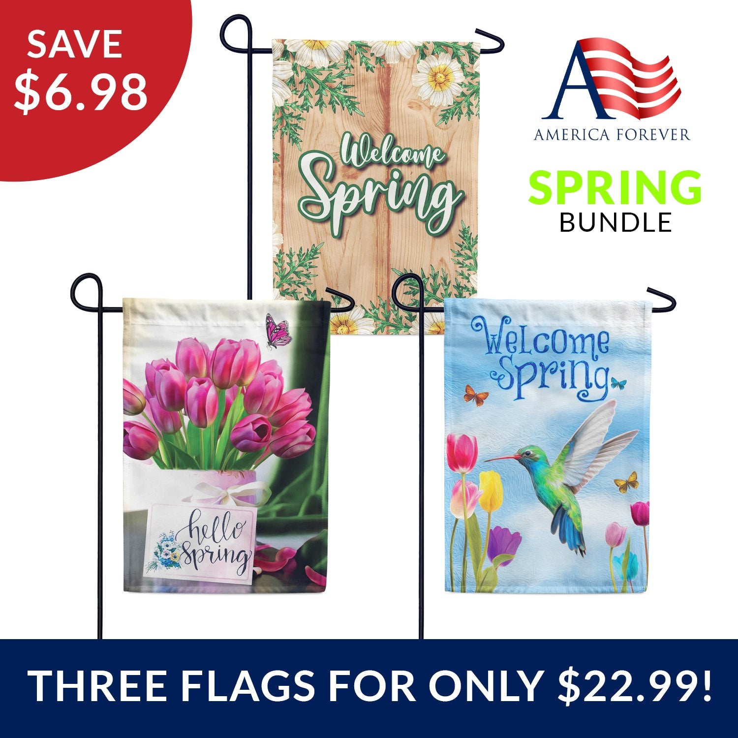 Build Your Own Spring Garden Flags Bundle (Buy 3 Flags for just $22.99)