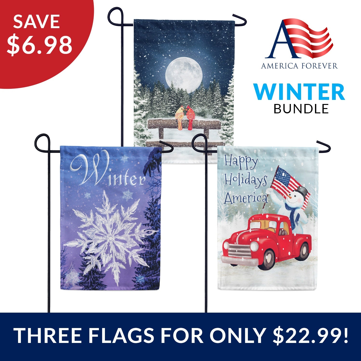 Build Your Own Winter Garden Flags Bundle (Buy 3 Flags for just $22.99)