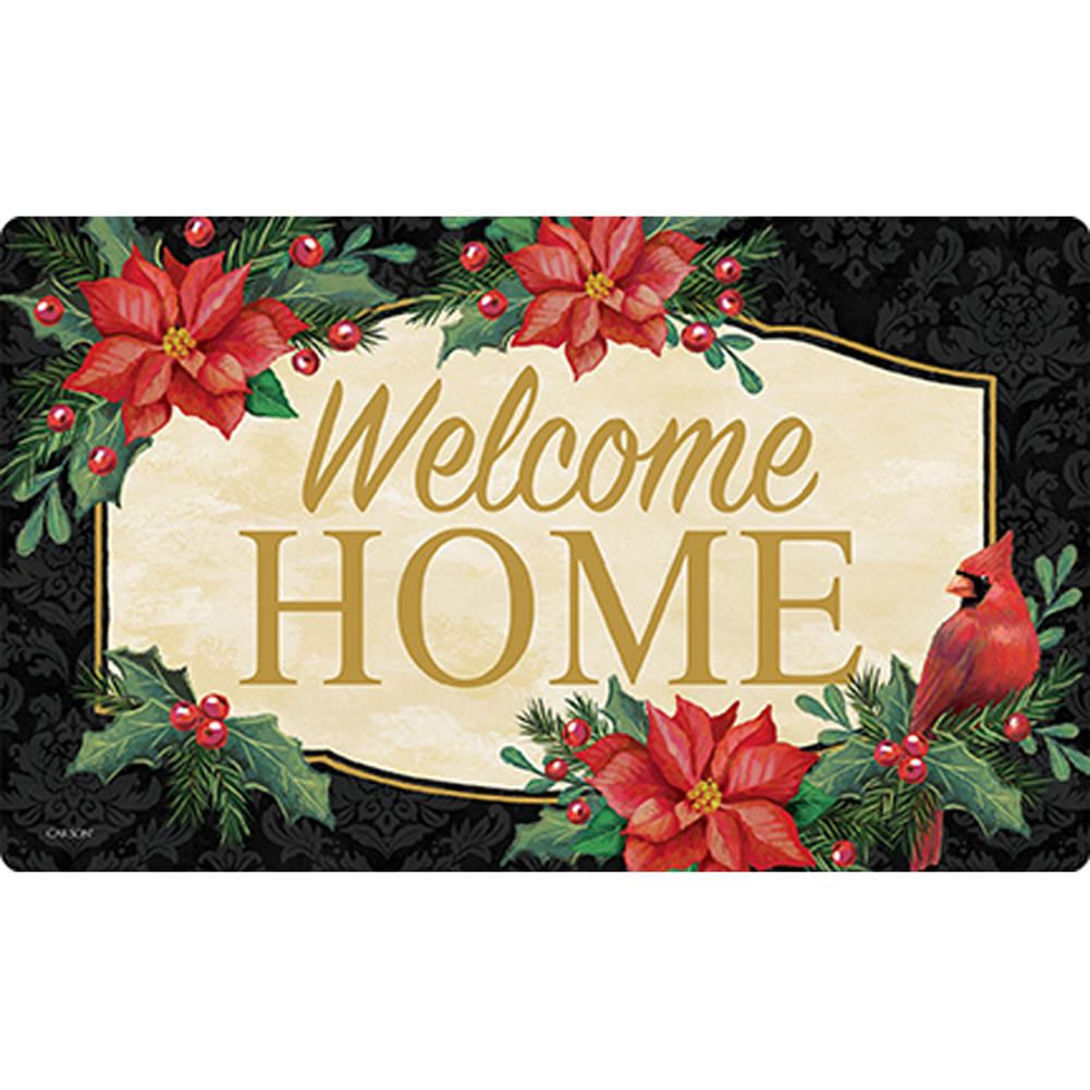 Poinsettia Cardinal Doormat