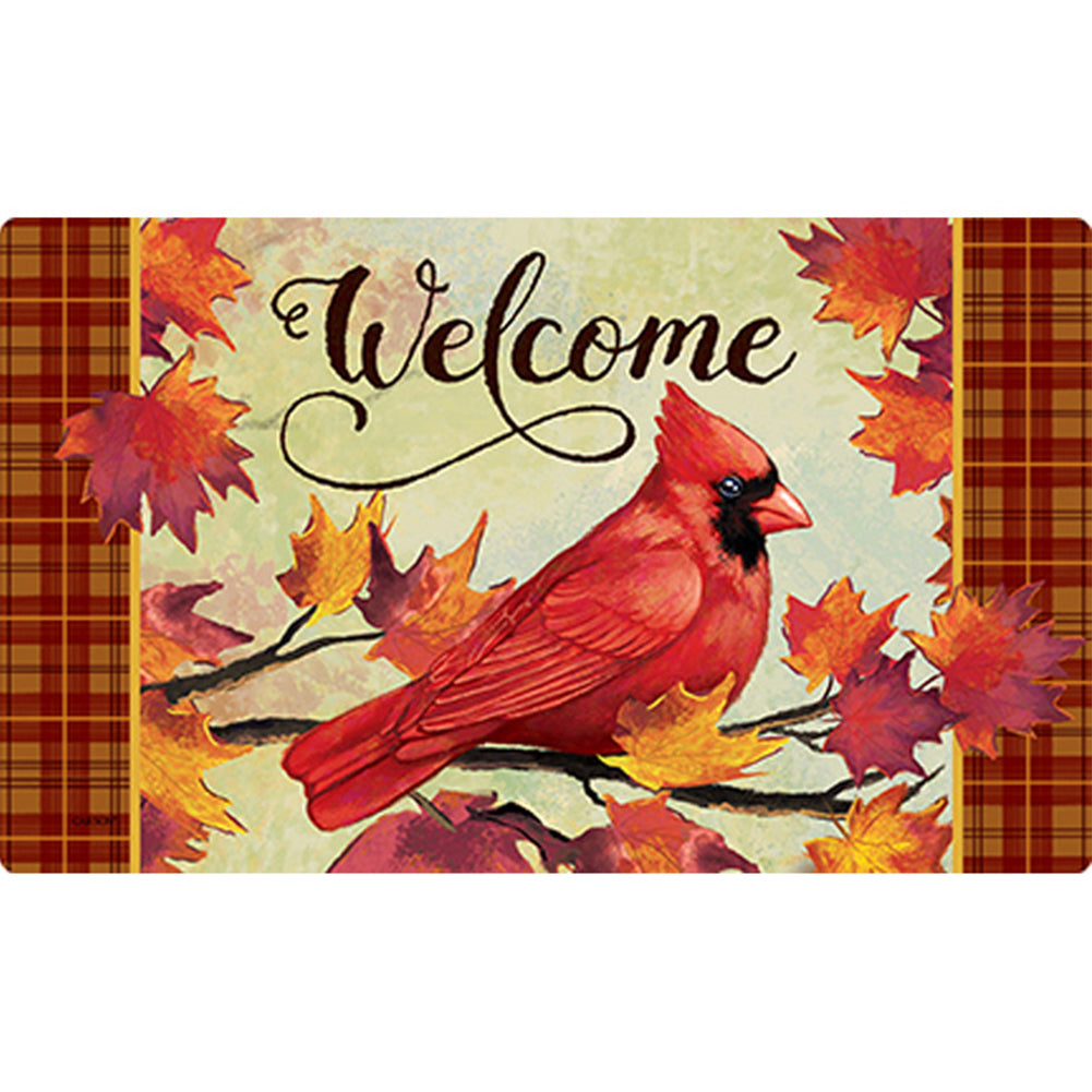 Autumn Day Cardinal Doormat