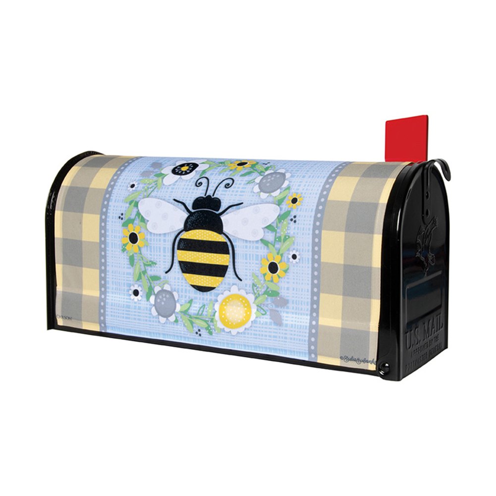Bee Wreath Mailbox Cover