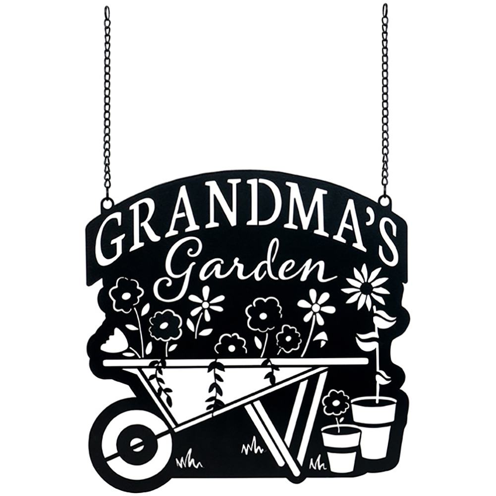 Grandma's Garden Metal Garden Flag