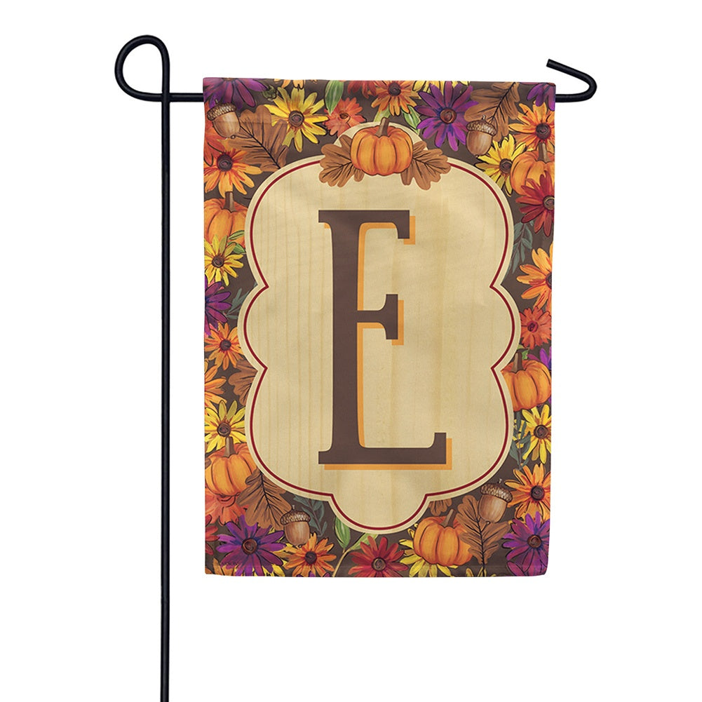 Harvest Mums Monogram Double Sided Garden Flag