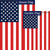 American Flag Double Sided Flags Set (2 Pieces)
