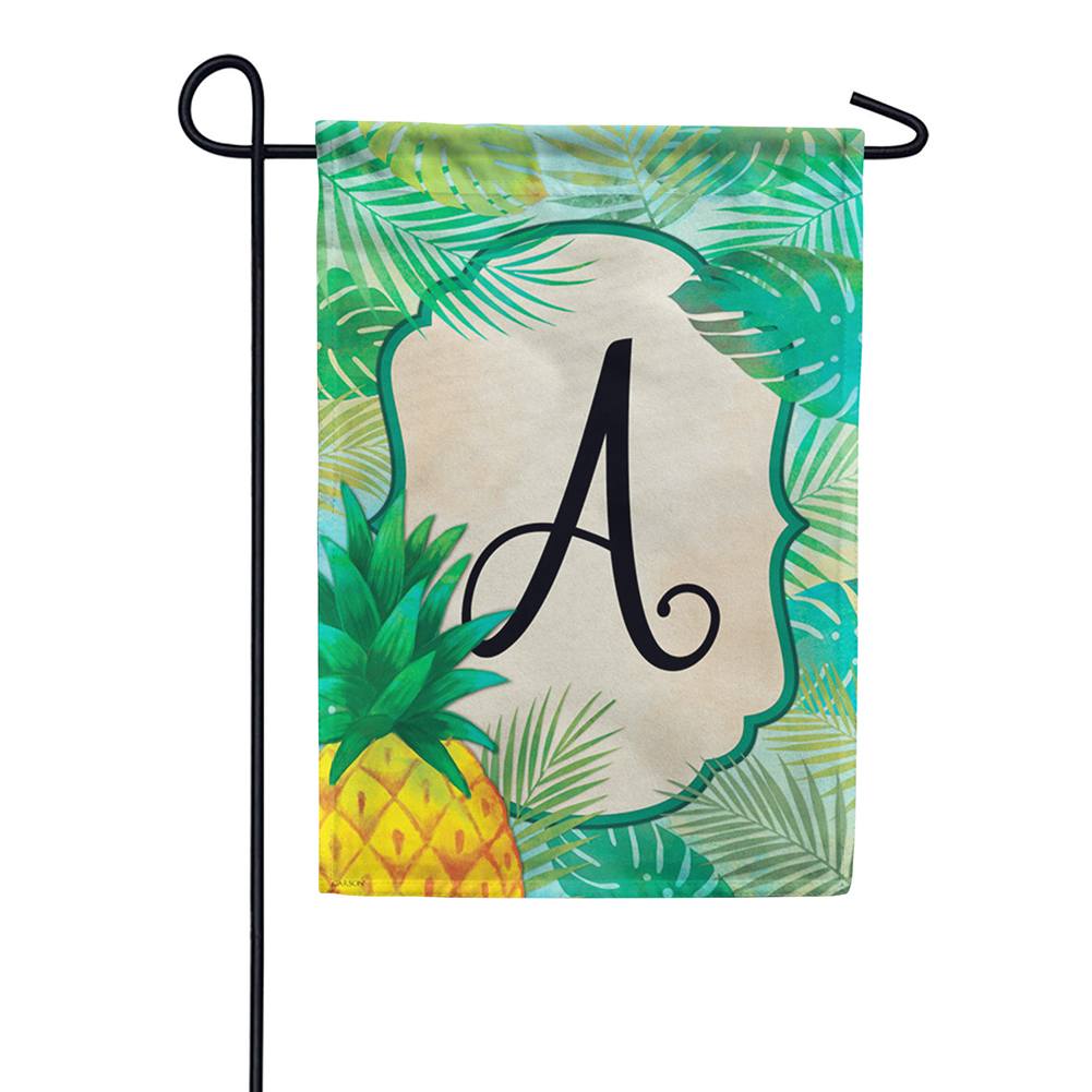 Palms Monogram Double Sided Garden Flag