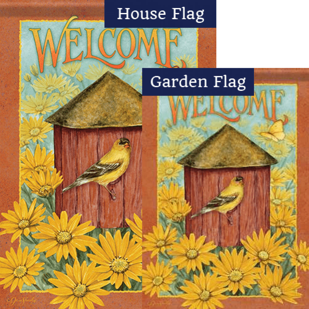 Daisy Birdhouse Flags Set (2 Pieces)