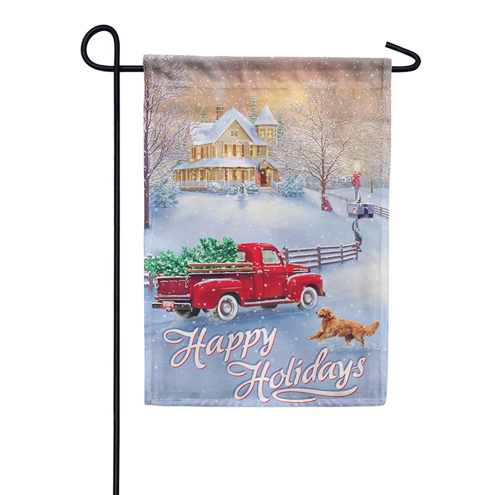 Holidays At Home Garden Flag