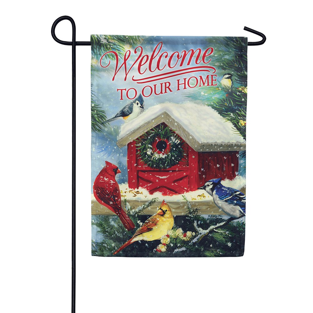 Christmas Songbirds Garden Flag