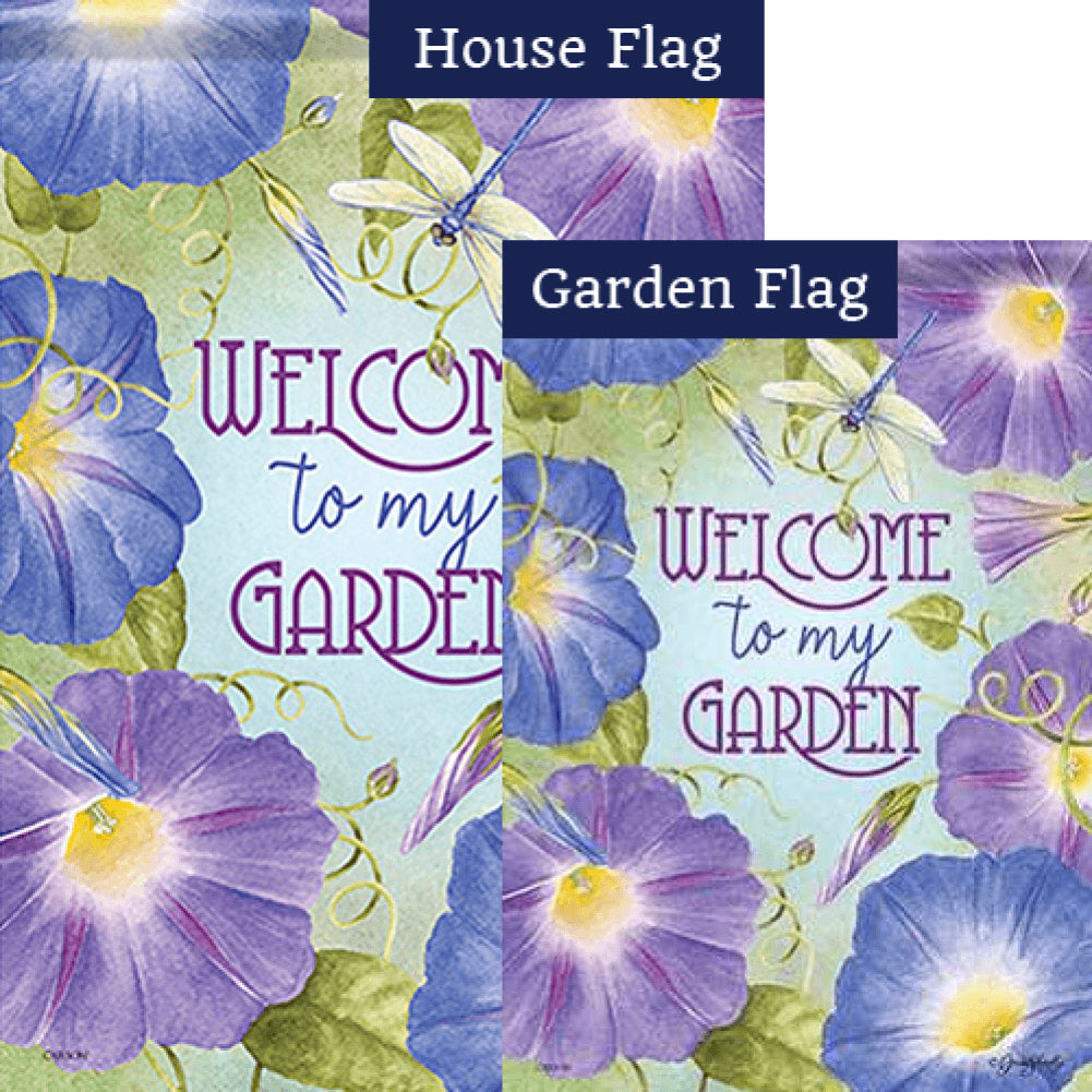Morning Glory Garden Double Sided Flags Set (2 Pieces)