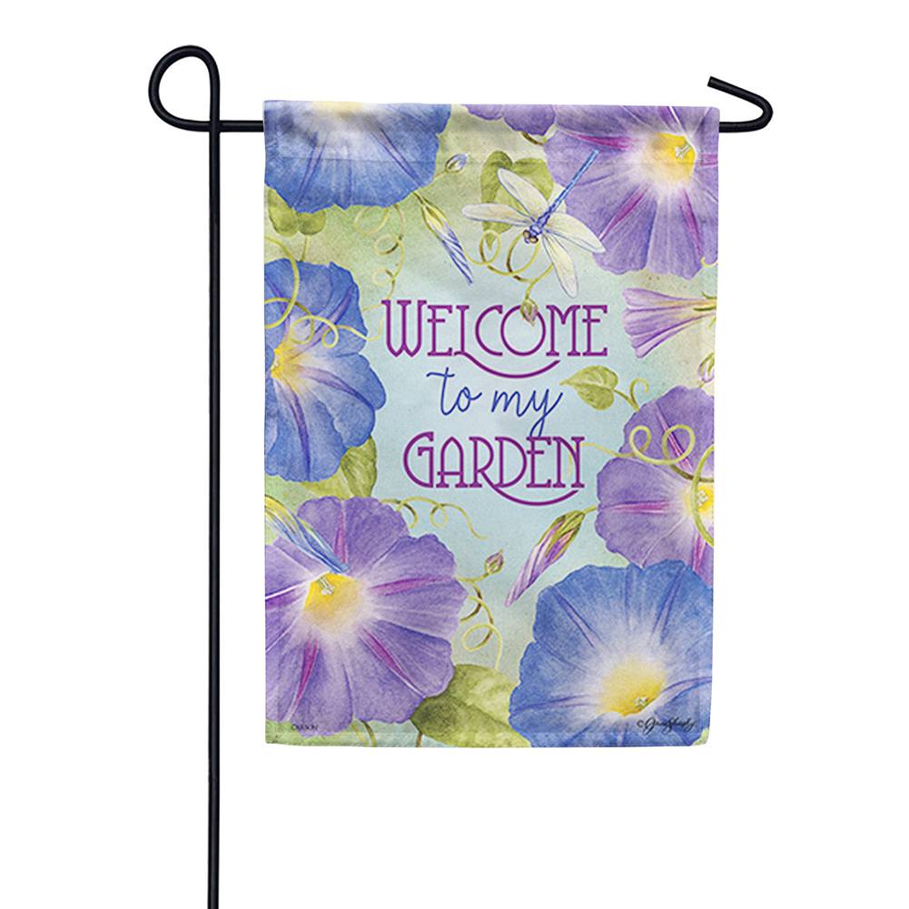 Morning Glory Garden Double Sided Garden Flag