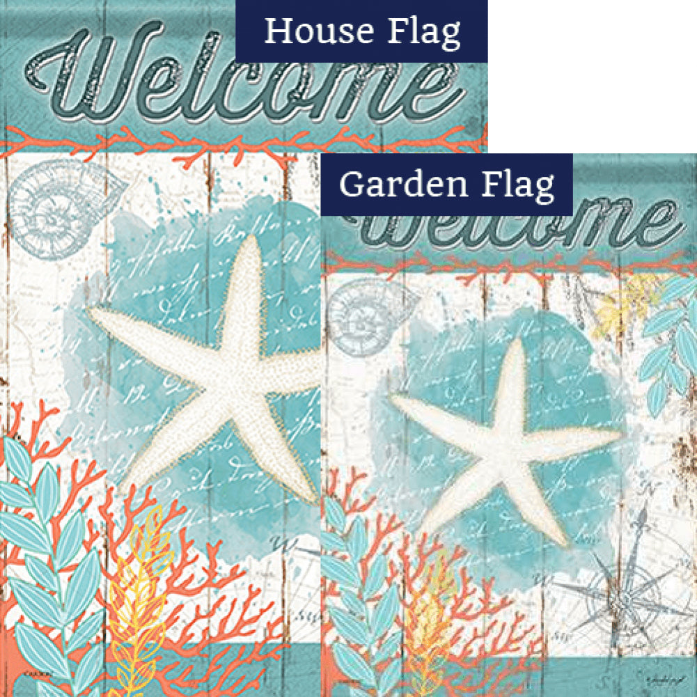 Nautical Navigation Double Sided Flags Set (2 Pieces)