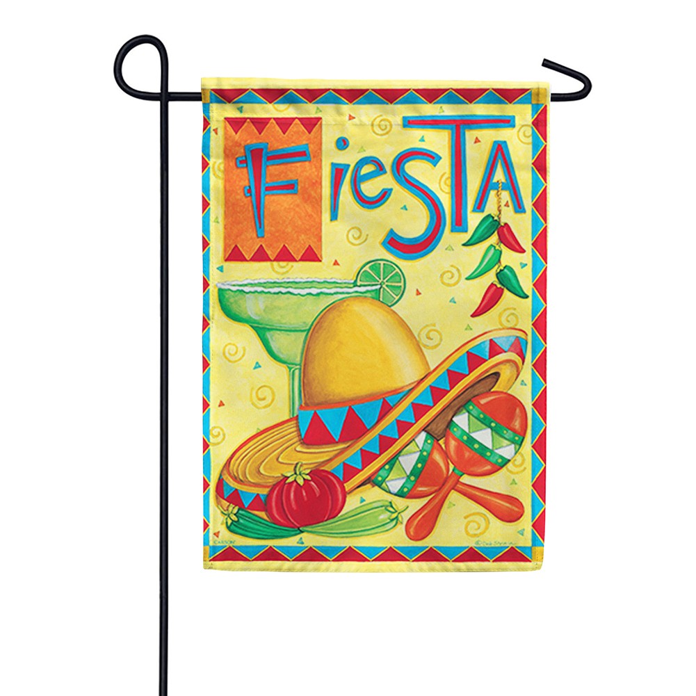 Fiesta Party Double Sided Garden Flag
