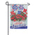 Patriotic Geranium Pinwheels Double Sided Garden Flag