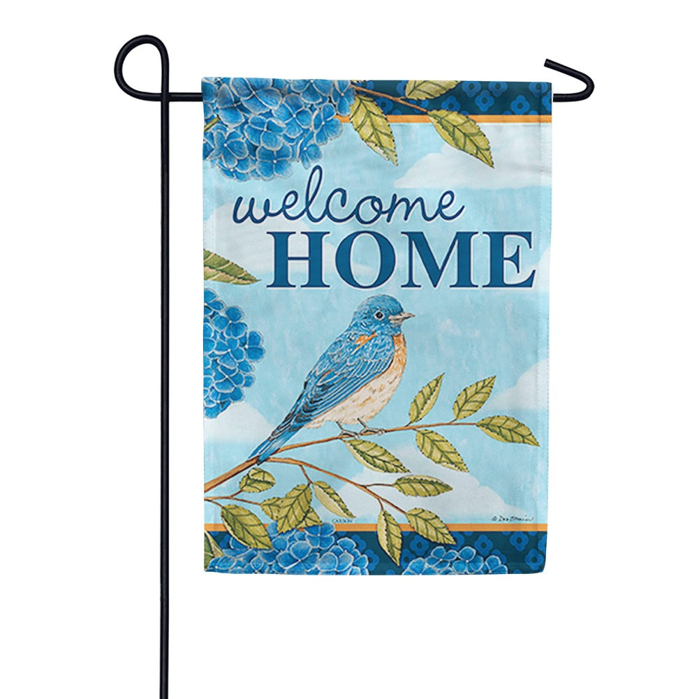 Hydrangea Bluebird Double Sided Garden Flag