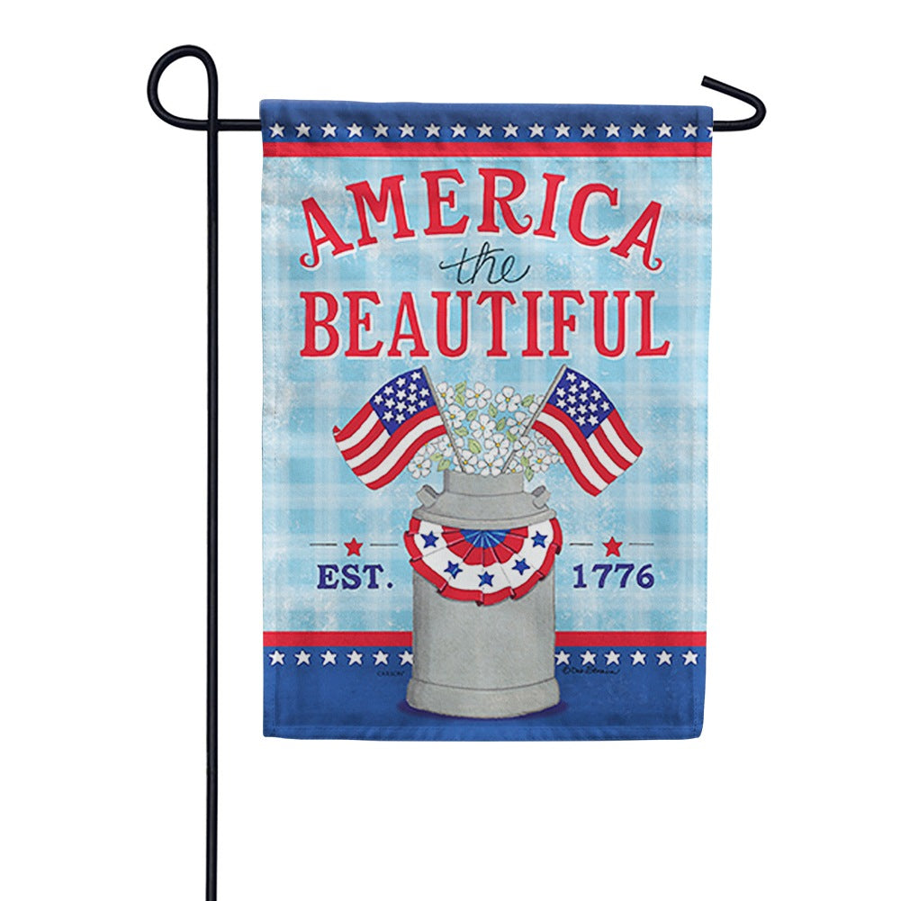 Carson Patriotic Milk Can Double Sided Garden Flag