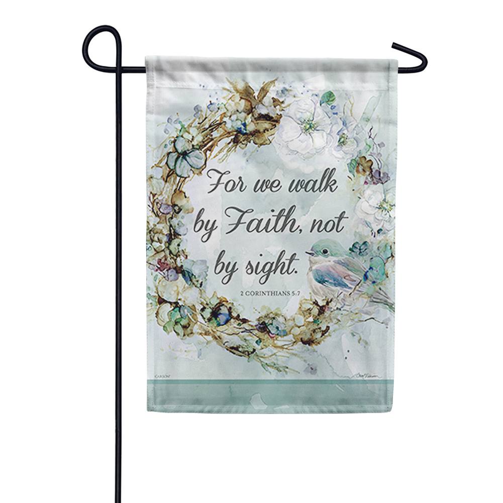 Walk By Faith Dura Soft Double Sided Garden Flag