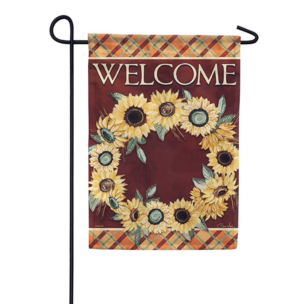 Sunny Wreath Double Sided Garden Flag