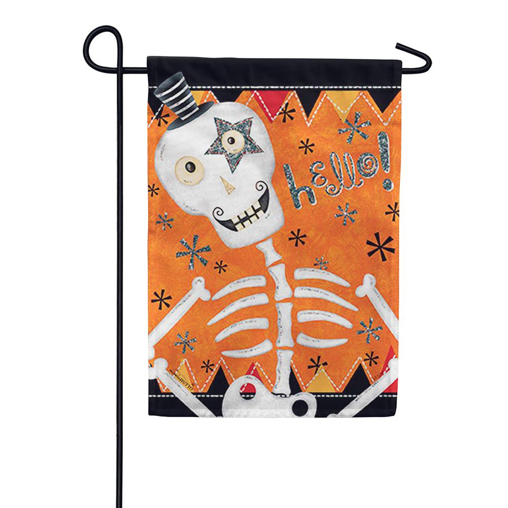 Halloween Hello Glitter Trends Garden Flag