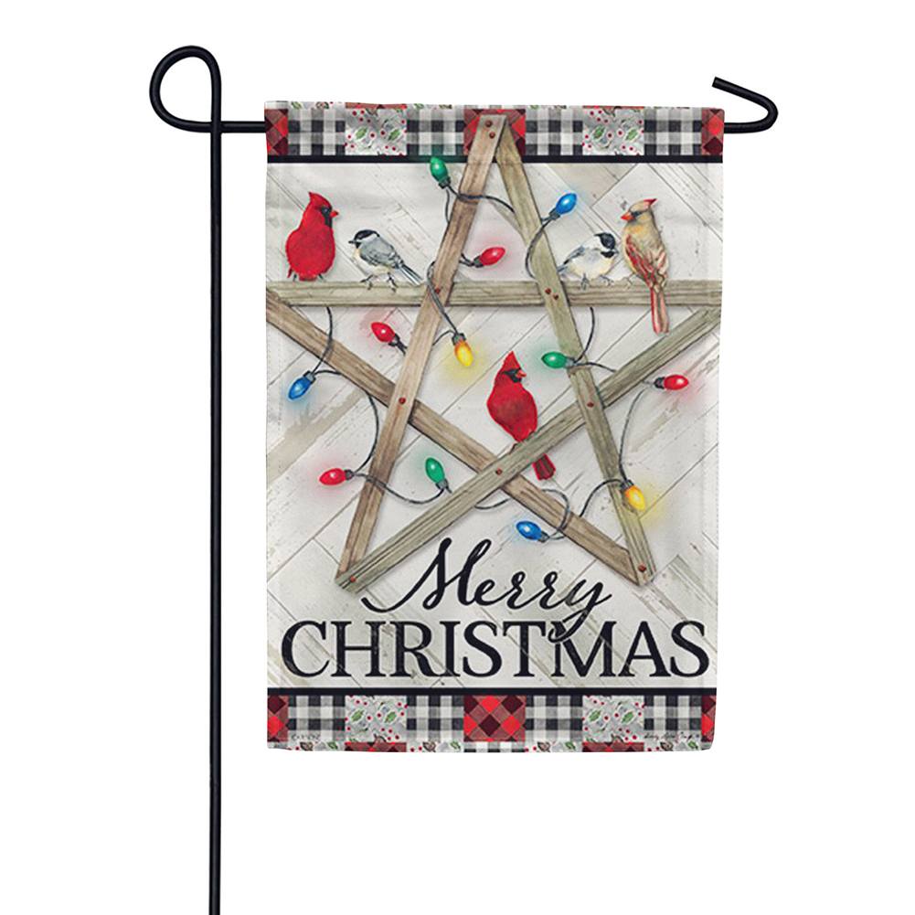 Country Christmas Star Double Sided Garden Flag