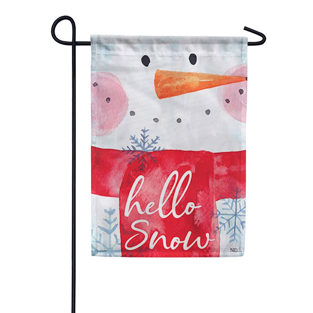 Snowman Face Double Sided Garden Flag