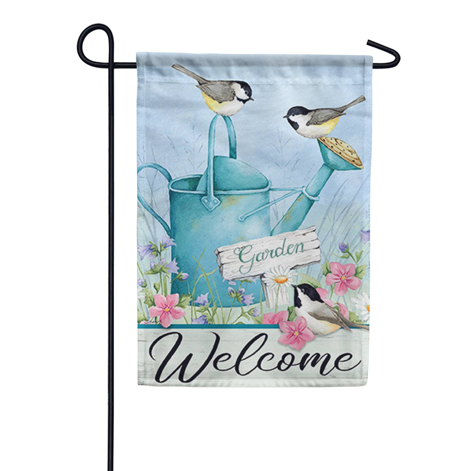 Gentle Chickadees Garden Flag