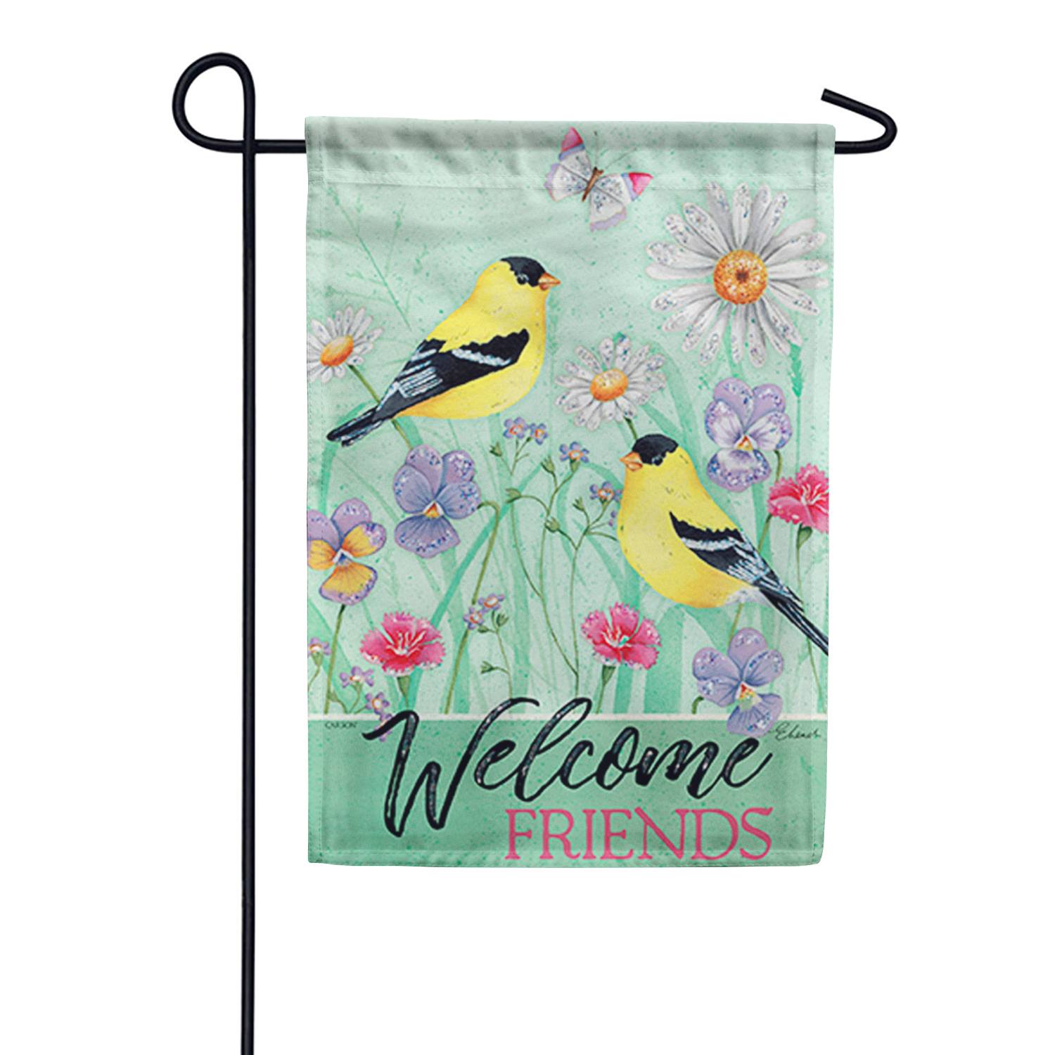 Golden Friends Glitter Trends Garden Flag