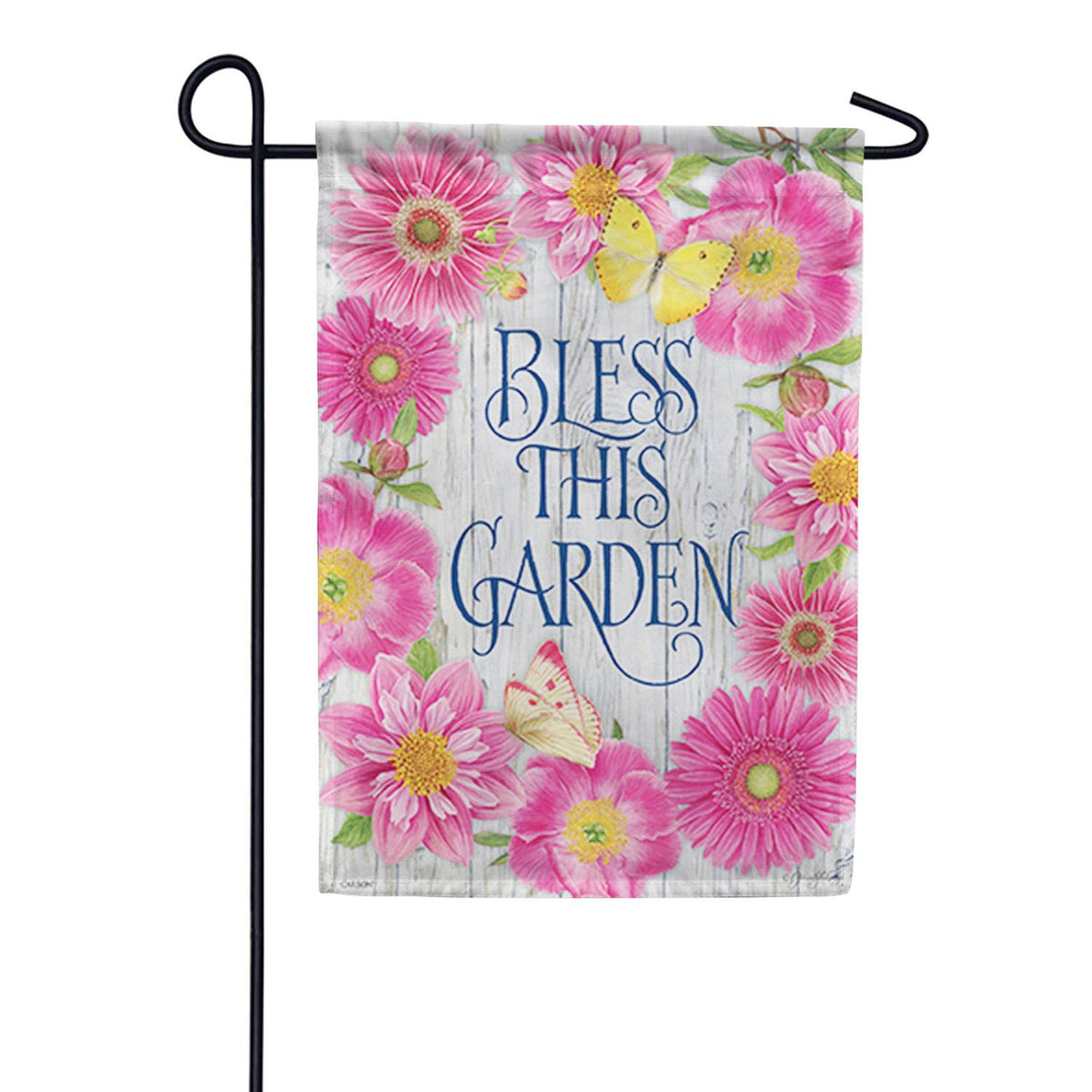 Pink Botanical Garden Flag