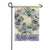 Purple Tulip Wreath Foil Accent Garden Flag
